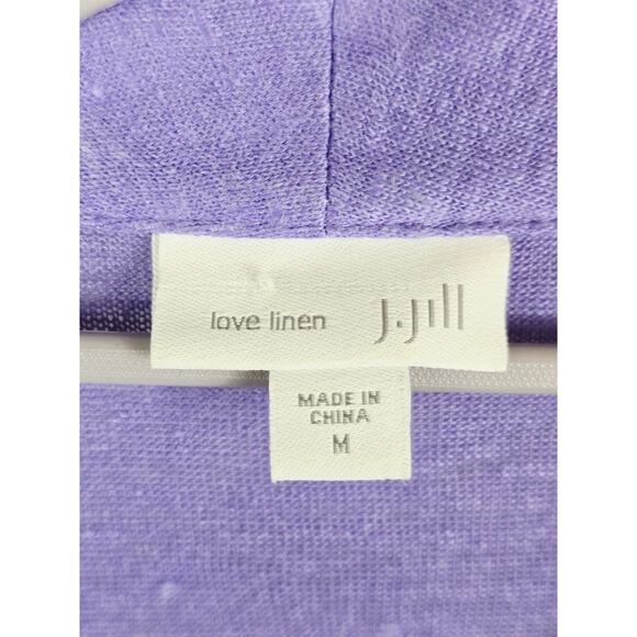 Pure Jill Love Linen Heathered Lavender Purple Athleiisure Cardigan Womens M - Picture 4 of 5